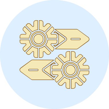 Altın zincir simgesi, izometrik 3 boyutlu