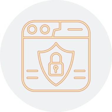 güvenlik simgesi tasarımı, vektör illüstrasyonu