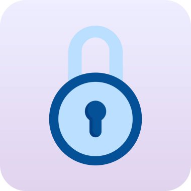 kilit web simgesi, vektör çizim