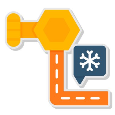 Bir kış tatili ikonunun vektör illüstrasyonu