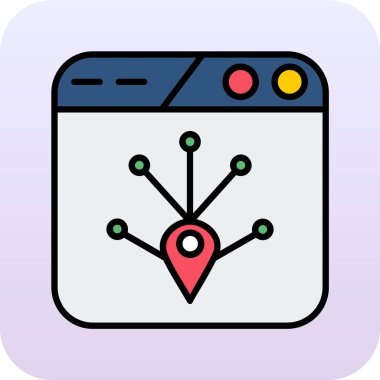 harita konumu simgesi. vektör çizim