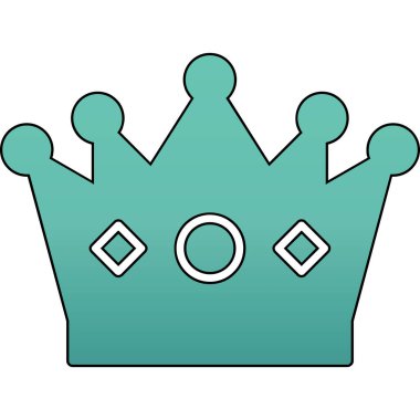 Taç. Web simgesi basit illüstrasyon