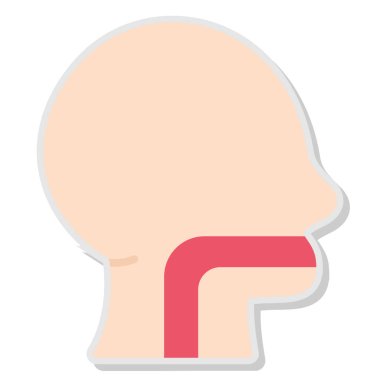 İnsan vücudu organı simgesi, çizgi film tasarımı