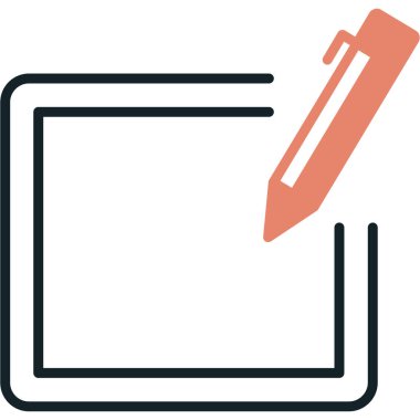 Kalem. Web simgesi basit illüstrasyon