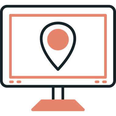 Konum pin vektör simgesi