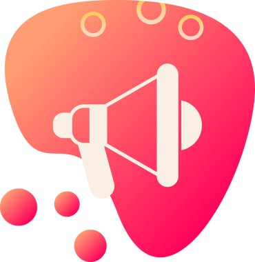 Megafon. Web simgesi basit illüstrasyon