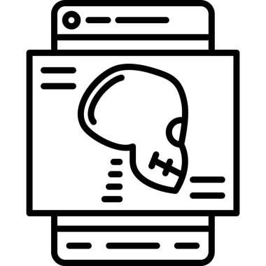 Beyin simgesi, vektör illüstrasyonu