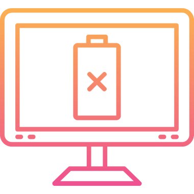 Bilgisayar pili. Basit resimleme