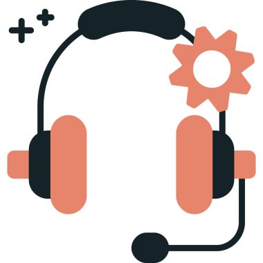 Düz biçimli müşteri servis merkezi simgesi