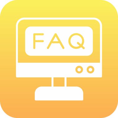 SSS simgesinin vektör illüstrasyonu