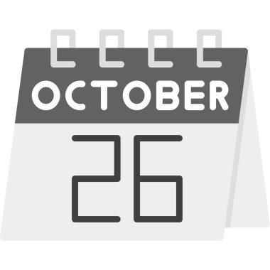 Eylül 2 - Takvim simgesi - gri takvim vektörünün düz çizimi. Takvim. şablon