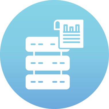 veritabanı. Web simgesi basit illüstrasyon