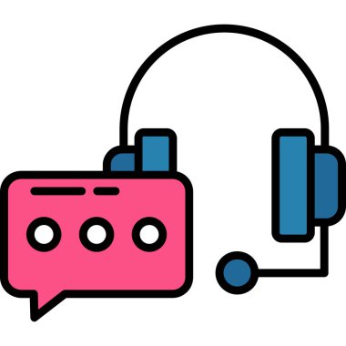 Kulaklık. Web simgesi basit illüstrasyon