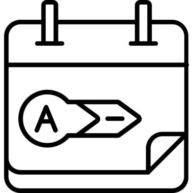 Kalem simgesi, vektör illüstrasyonu