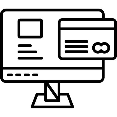 bilgisayar web simgesi, basit tasarım illüstrasyonu