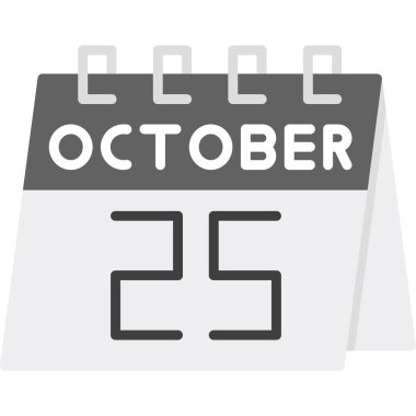 Ekim ayı tarihli takvim. vektör tasarımı