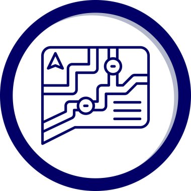 Devre kartı simgesi modada izole edilmiş arkaplan