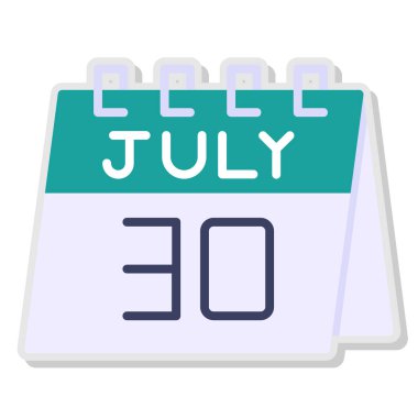 Takvim simgesi tasarımı, vektör illüstrasyonu