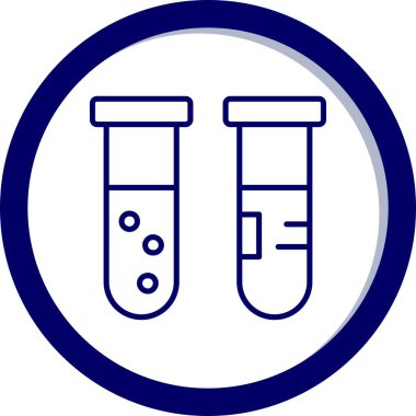 Test tüpü. Web simgesi basit illüstrasyon