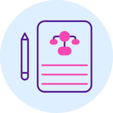 Bir belge simgesinin vektör illüstrasyonu