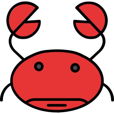 Kırmızı bir böceğin şirin karikatürü.