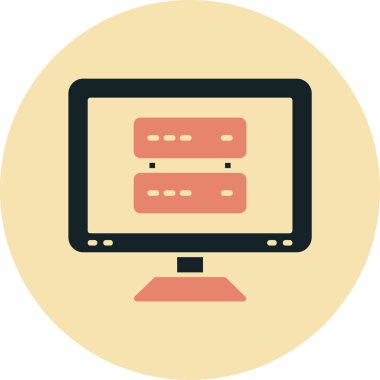 Monitör. Web simgesi basit illüstrasyon