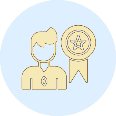 Rozet. Web simgesi basit illüstrasyon