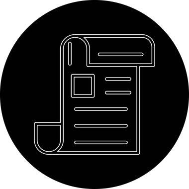 Belge simgesinin vektör illüstrasyonu