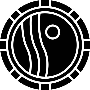 yin yang simgesi, vektör çizimi beyaz arkaplanda izole edildi