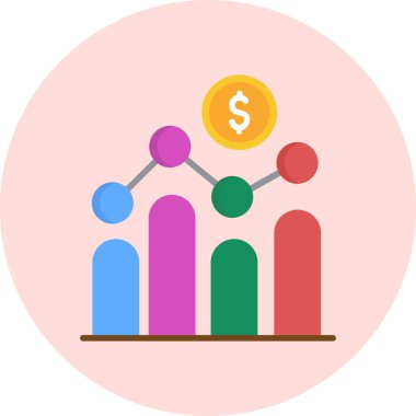 Diyagram web simgesi, vektör çizim