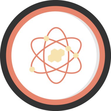 Moda biçimi izole edilmiş arkaplanda atom simgesi