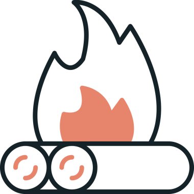 Alevler. Web simgesi basit illüstrasyon