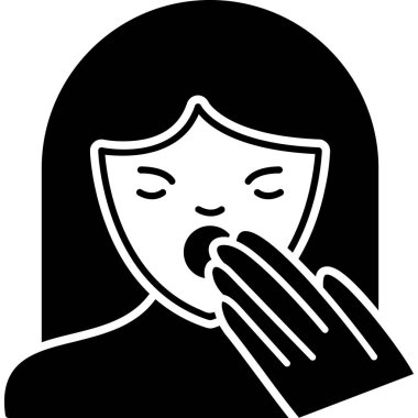 Sigara ikonlu bir kadın, basit bir tarz.