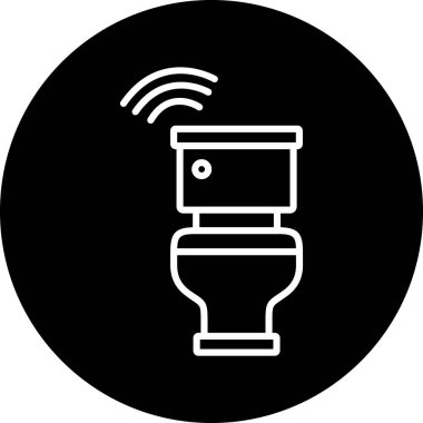 Kolayca değiştirilebilen ya da düzenlenebilen tuvalet vektörü simgesi