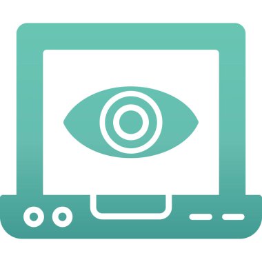 Göz. Web simgesi basit illüstrasyon