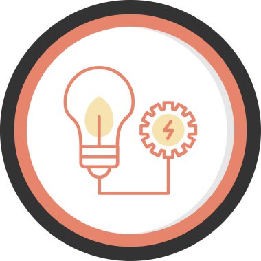 Ampul. Web simgesi basit illüstrasyon