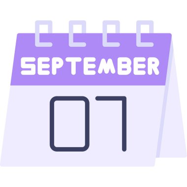 15 Eylül - düz simge - vektör