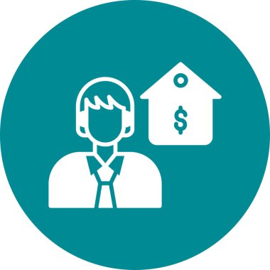 İş adamı simgesi vektör illüstrasyonu