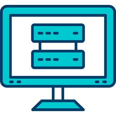 Bilgisayar. Web simgesi basit illüstrasyon