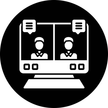 Çağrı merkezi simgesi. Web için müşteri servis vektör simgelerinin basit illüstrasyonu