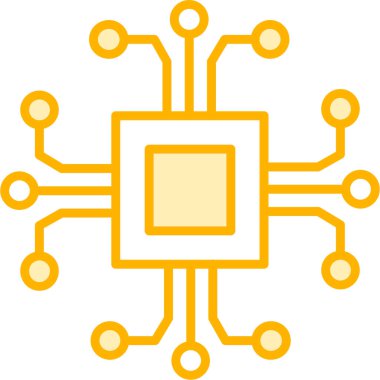 devre kartı düz simgesi, vektör illüstrasyonu.