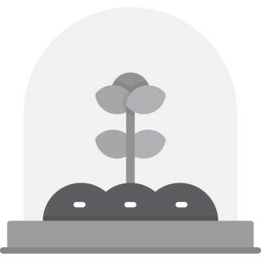 bahçe ağacı, vektör illüstrasyonu, simge, beyaz üzerine izole edilmiş