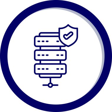 Güvenlik simgesinin vektör illüstrasyonu