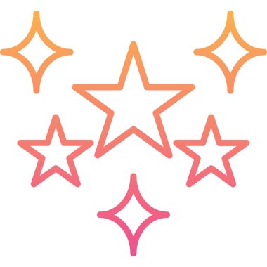 Gökyüzünde parlayan renkli yıldızlar