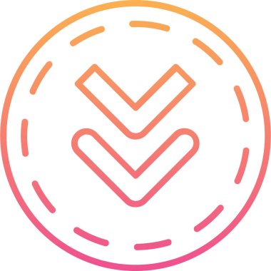 Para sikkesi simgesi - taslak biçimi