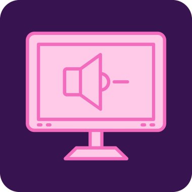 Bilgisayar ekranı. Web simgesi basit tasarım