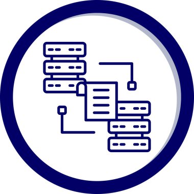 veri merkezi vektör çizgisi simgesi