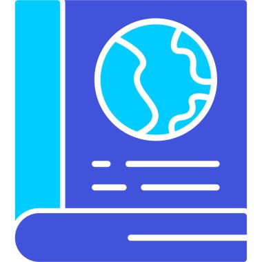 Bir dünya simgesinin vektör illüstrasyonu