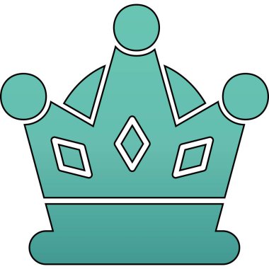 crown icon. outline illustration of queen vector icons for web