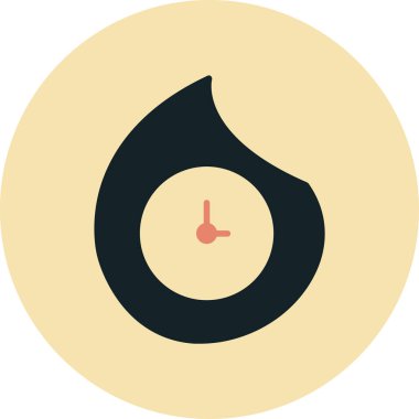 Saat. Web simgesi basit illüstrasyon